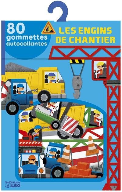 Les engins de chantier : 80 gommettes autocollantes