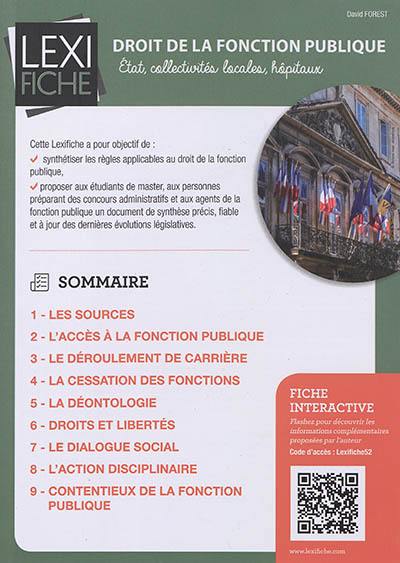 Droit de la fonction publique : Etat, collectivités locales, hôpitaux