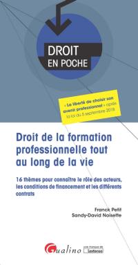 Droit de la formation professionnelle tout au long de la vie : 16 thèmes pour connaître le rôle des acteurs, les conditions de financement et les différents contrats