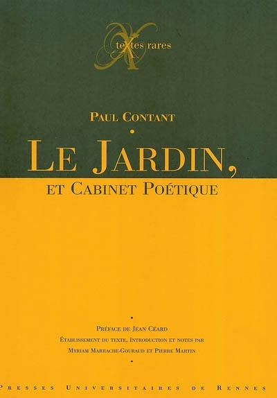 Le jardin. Cabinet poétique : 1609