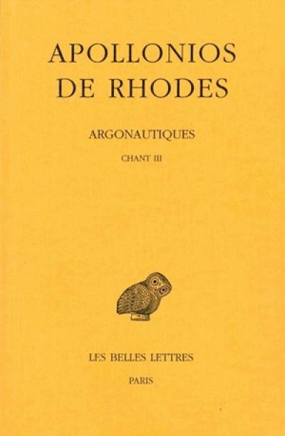 Argonautiques. Vol. 2. Chant III