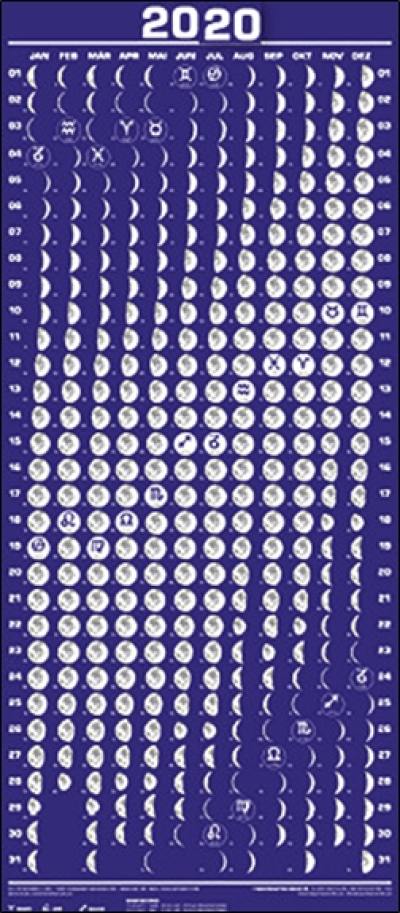 Calendrier lunaire 2020 : grand format