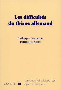 Les Difficultés du thème allemand, 1er cycle