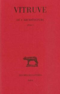 De l'architecture. Livre V