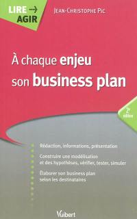 A chaque enjeu, son business plan : rédaction, informations, présentation...