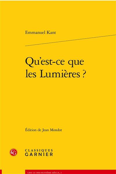 Qu'est-ce que les Lumières ?