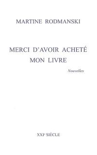 Merci d'avoir acheté mon livre