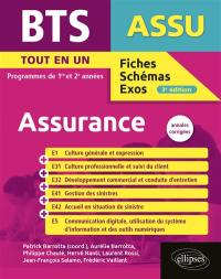 BTS assurance : tout-en-un, programmes de 1re et 2e années : annales corrigées