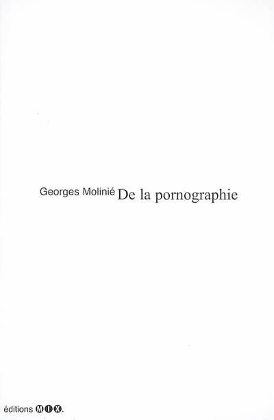 De la pornographie