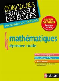 Mathématiques, épreuve orale : nouveau concours, formation master 2 : préparation à l'épreuve