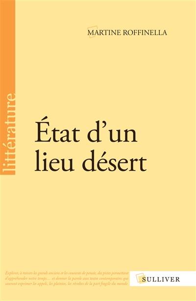 Etat d'un lieu désert