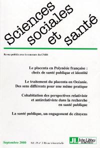 Sciences sociales et santé, n° 3 (2000)