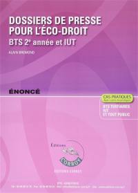 Dossiers de presse pour l'éco-droit, BTS 2e année et IUT : cas pratiques avec cartes heuristiques, BTS tertiaires, IUT et tout public : énoncé