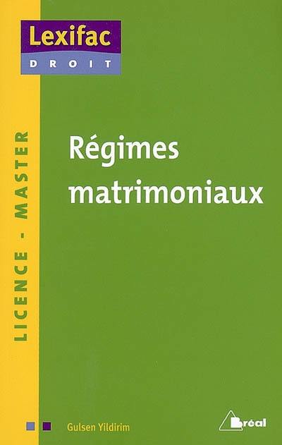 Régimes matrimoniaux : licence, master