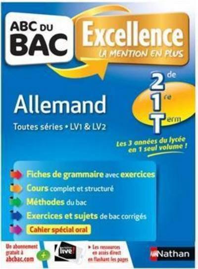 Allemand toutes séries, LV1 & LV2 : 2de, 1re, terminale