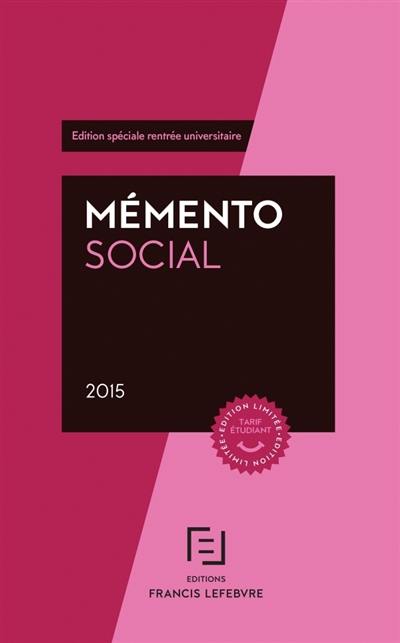 Mémento social 2015