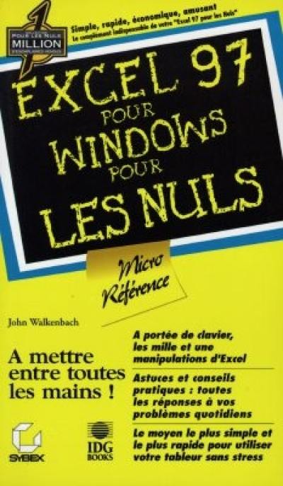 Excel 97 micro-référence pour les nuls