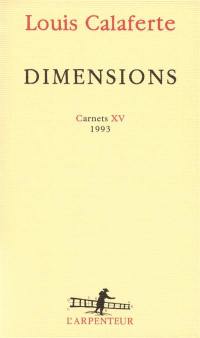 Carnets. Vol. 15. Dimension : 1993