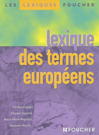 Lexique des termes européens