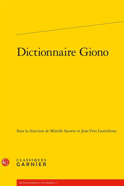 Dictionnaire Giono