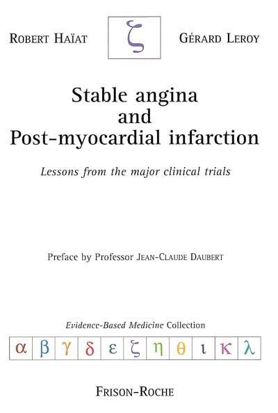 Stable angina and post-myocardial infarction : lessons from the major clinical trials