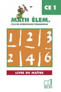 Math élem. CE1, cycle des apprentissages fondamentaux : livre du maître