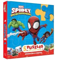 Spidey et ses amis extraordinaires : mission sur le chantier : 5 puzzles pour raconter l'histoire