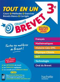 Tout en un 3e : nouveau brevet 2025 : toutes les matières du brevet !