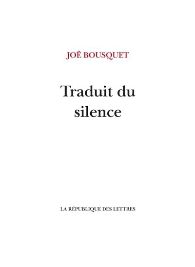 Traduit du silence