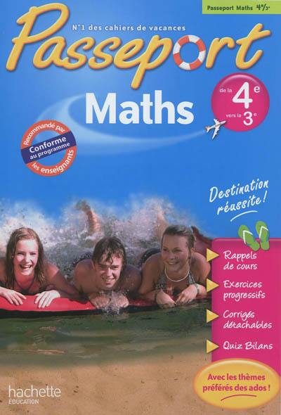 Passeport maths, de la 4e vers la 3e