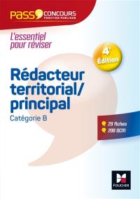 Concours rédacteur territorial, principal : catégorie B