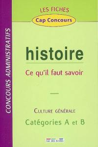 Histoire, ce qu'il faut savoir : culture générale, concours administratifs, catégories A et B