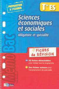 Sciences économiques et sociales Tle ES, obligatoire et spécialité