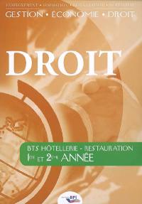 Droit : BTS hôtellerie-restauration, 1re et 2e années