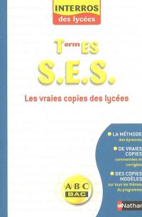 Sciences économiques et sociales, terminale S : les vraies copies commentées : programme 2003