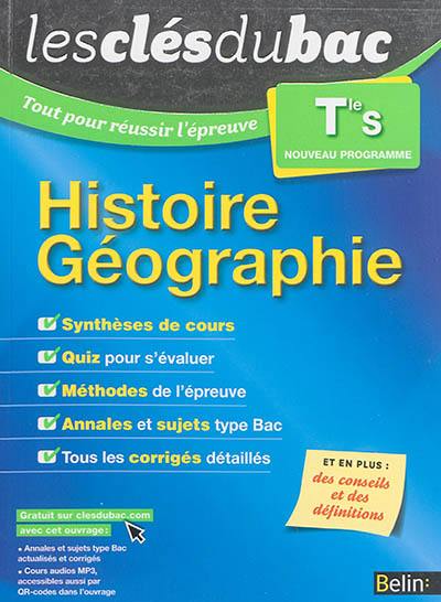 Histoire géographie terminale S : nouveau programme