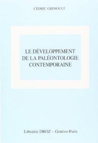 Le développement de la paléontologie contemporaine