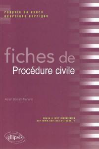 Fiches de procédure civile : rappels de cours et exercices corrigés