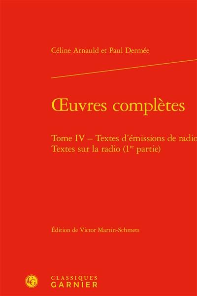 Oeuvres complètes. Vol. 4