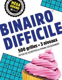 Méga grand : Binairo difficile : 500 grilles · 3 niveaux