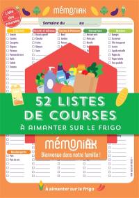 52 listes de courses à aimanter sur le frigo