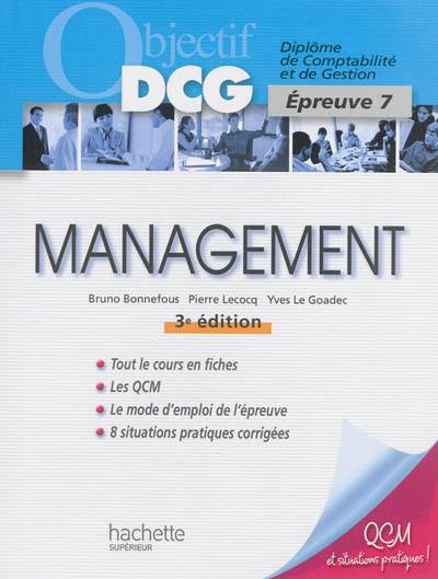 Management : diplôme de comptabilité et de gestion, épreuve 7