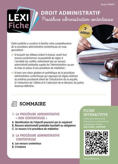 Droit administratif : procédure administrative contentieuse