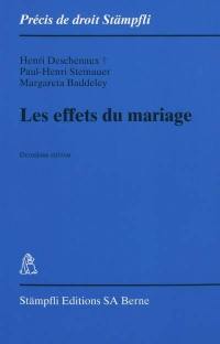 Les effets du mariage