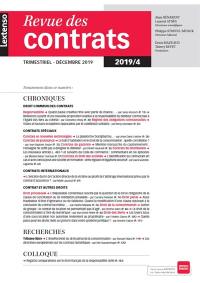 Revue des contrats, n° 4 (2019)