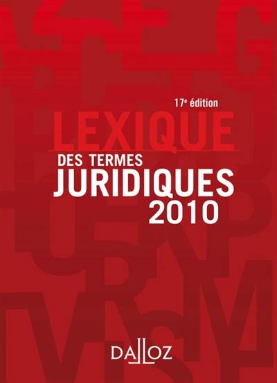 Lexique des termes juridiques