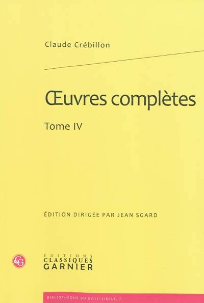 Oeuvres complètes. Vol. 4