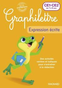 Graphilettre CE1, CE2 de 7 à 9 ans : des activités variées et ludiques pour s'entraîner à la rédaction : expression écrite