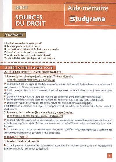 Sources du droit