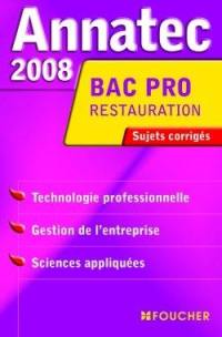 Bac pro restauration, technologie professionnelle, gestion de l'entreprise, sciences appliquées : sujets corrigés